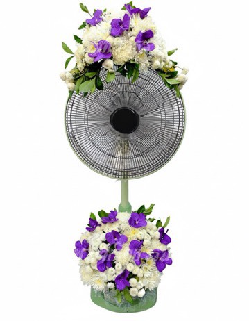 พวงหรีดพัดลม F06