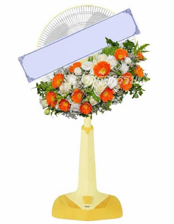 พวงหรีดพัดลม F08